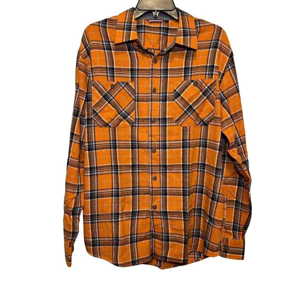 Men’s Orange flannel type‎ shirt. Size L. New without tags.